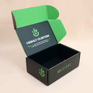 Cajas <span class=keywords><strong>de</strong></span> Cartón Corrugado Negro para Envíos, Personalizadas, Reciclables, para Zapatos y Ropa, con Impresión Personalizada - Product Image 2