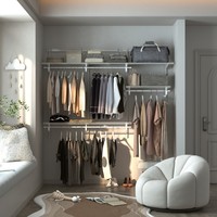 CLOSETART Vente flash : Porte-vêtements moderne, portable et pliable, pour dressing, rangement, armoire, atelier, salon
