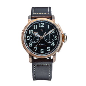 Reloj de Piloto Automático Mecánico de Alta Calidad, Luminoso e Impermeable, con Correa de Acero Inoxidable en Oro Blanco, Esfera de Cristal y Manecillas - Product Image 5