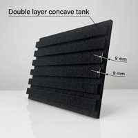 Panneau acoustique en fibre de polyester à double couche à rainures en V, feutre PET de 9 mm, panneaux insonorisants décoratifs pour murs et plafonds