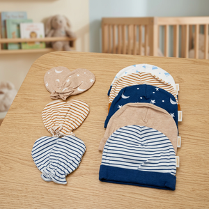 Ensemble de moufles et de chaussons pour bébé ALB22 Dokma, fabriqué sur commande, respirant, impression par transfert thermique, tricoté, décontracté, 95% bambou - Product Image 3