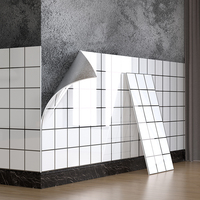 Autocollant mural géométrique moderne pour intérieur, panneau mural en PVC auto-adhésif imperméable