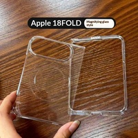 Étui rigide transparent en PC pour téléphone pliable DUO avec loupe, ultra-fin, moulage par injection empilable à 82 %