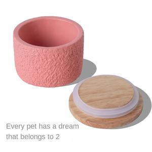 Современная роскошная урна ручной работы из влагостойкого цемента для домашних животных (собак, кошек) – мемориальные принадлежности для похорон и хранения праха после кремации - Product Image 4