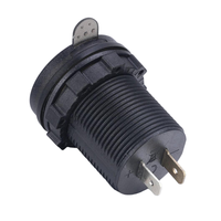 Cargador de Coche USB Dual QC30 con Voltímetro Digital, 12V 24V, Carga Rápida para Coche, Camión, Barco