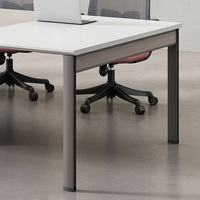 Table de réunion modulaire moderne, table de conférence multi-tailles, bureau de discussion pour entreprise, espace de travail de bureau