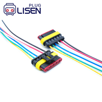 Connecteur de faisceau de câbles automobile 6 broches femelle AMP Superseal série 1.5 282090-1 282108-1