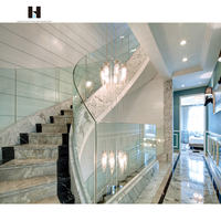 Balustrades et mains courantes d'extérieur haut de gamme modernes en aluminium et acier inoxydable durables pour escalier et balcon garde-corps en plexiglas