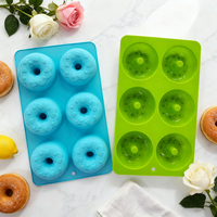 Moule en silicone rond pour donuts Star Heart Factory, style nordique, qualité alimentaire, outil de pâtisserie pour desserts, expédition immédiate