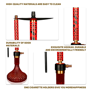 Juego de Shisha Personalizado de Fábrica al por Mayor, Shisha de Aleación de Aluminio de Tamaño Mediano de 58 cm, Juego de Hookahs para <span class=keywords><strong>Bar</strong></span> de Shisha - Product Image 5