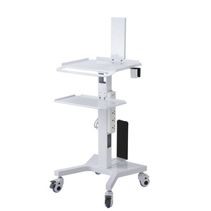 Dental Oral Cleaning Cart Mobile Trolley With Laptop <b>Desk</b> And Side Table For Hospital Use - Product Image 4