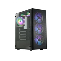 NOUVEAU design étui pour pc de jeu étui ATX USB2.0 & USB3.0 étui pour ordinateur en verre trempé panneau avant en verre & panneau avant en maille
