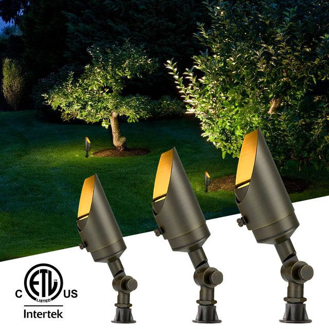 Die-Cast Brass LT2106 Low Voltage 12V 50W Max Landscape Lighting Accent/Spot Lighting Fixture with Antique/Matte Bronze Finish