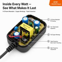 Adaptateur secteur 12V 1A 9W AC/DC avec prises multiples (EU/UK/AU/US), alimentation à découpage certifiée CE pour équipements domestiques et vidéosurveillance