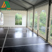 Plancher de scène de danse en contreplaqué avec cadre en aluminium de 60 cm de hauteur, revêtement en cassette pour tente de réception