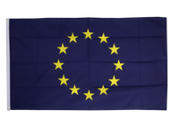 Drapeau de l'Union européenne 3x5 pieds 75D en polyester tissé de haute qualité, style volant, avec mât en aluminium