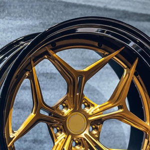 Ruedas Forjadas de Aleación de Aluminio de <span class=keywords><strong>2</strong></span> y <span class=keywords><strong>3</strong></span> Piezas, Acabado Cromado Dorado, 5X112 5x114.<span class=keywords><strong>3</strong></span>, 15-24 Pulgadas, para BMW y Porsche - Product Image 2