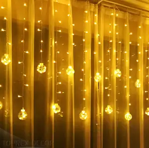 로맨틱 12V Led 커튼 라이트 여분의 밝은 요정 조명 화환 Led 꽃줄 커튼 램프 커튼 Led 빛