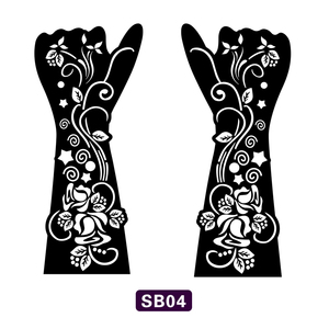 Pochoirs de tatouage au henné pour la peinture, motifs <span class=keywords><strong>Dragon</strong></span> et Loup, pochoirs aérographe réutilisables, pochoirs à paillettes, modèles de pochoirs - Product Image 4