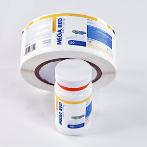 Étiquettes en rouleau de vinyle adhésif imprimé UV personnalisé pour produits cosmétiques alimentaires estampage à chaud autocollants d'étiquette de bouteille pour la médecine - Product Image 6