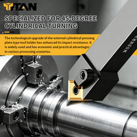 Porte-outil CNC composé pour tournage extérieur cylindrique avec angle d'offset principal de 45 degrés, ensemble d'outils de chanfreinage d'extrémité de toupie Mssnr