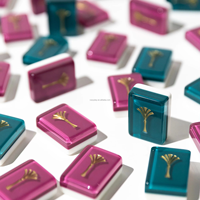 Jeu de Mahjong Américain en Acrylique Gravé Lacs Rouges et Bleus – Fournisseur Direct d'Usine – Jeu de Table de Divertissement