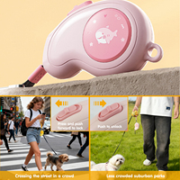 Laisse rétractable pour chien UMO, personnalisable, fabrication directe, sécurité extérieure, réglable, lumières LED haute visibilité, promenade nocturne