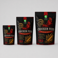 Sachet Stand Up 5kg Personnalisé pour Alimentation Volaille Poulet Doypack Alu Ziplock Emballage Animaux