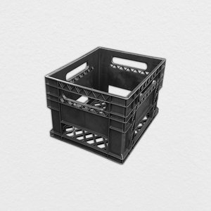 LAR CAS270 HDPE Food Contact Perforated Plastic <b>Crate</b> 31L Ventilated Storage Container for Food Industry - Product Image 1