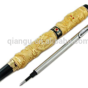 Pluma Estilográfica de Lujo Jinhao Serie 999, Dos Dragones Jugando con una Perla, Metal - Product Image 4
