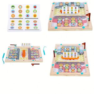 Juguetes Cognitivos X515 para Niños, Juego de Batalla de Cuatro Colores, Laberinto de Cuentas para Aprendizaje Temprano, Coordinación Mano-Ojo, de Madera - Product Image 2