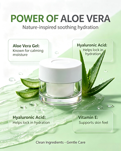 OEM/ODM Rice Glycerin Hyaluronic Acid Ceramides <strong>Aquagel</strong> Cream 4 Molecular Weights Deep Hydrating Lifting Firming Vitamin E - Product Image 2
