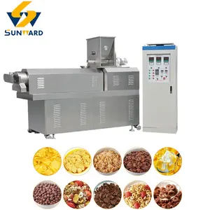 China Breakfast Cereal Process Line Extrusion corn flakes production plant