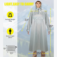 Poncho de pluie à capuche pour la randonnée en plein air, motif coloré, polyester, revêtement PU, extensible, avec bande réfléchissante de sécurité, vente chaude