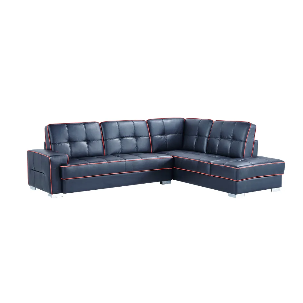 Американский современный диван для отдыха маленькая L-образная кожаная секция