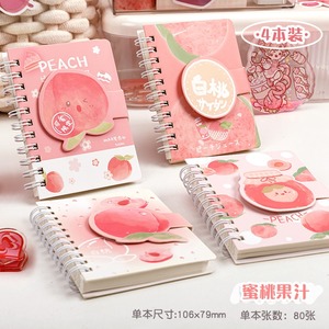 Xách Tay A7 Máy Tính Xách Tay Dễ Thương Phim Hoạt Hình Cuộn Dây Thiết Kế Cho Velcro Khóa Túi Xoắn Ốc Ràng Buộc Giấy Trường Cuộc Sống Trang Nhỏ Văn Phòng Phẩm Su - Product Image 5