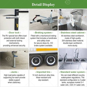 <span class=keywords><strong>Chariot</strong></span> De Nourriture Mobile <span class=keywords><strong>Bar</strong></span> Station Tradesman Camper Pizza Trailer Tente Événement Combi Truck Food Stall - Product Image 3