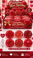 Jouet Squishy Vaseline Rose, Jouet Doux Saint-Valentin, Jouets pour Enfants, Jouets pour Bébés, Boîte Mystère Style Boulette Vapeur, Jouets Squishy