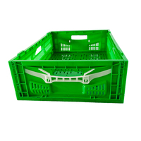 Conteneur en plastique perforé pliable, empilable et emboîtable, économique, recyclable, écologique et ventilé