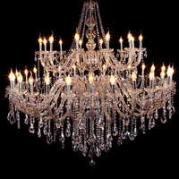 DUOMEIJU Suspension en cristal de luxe moderne française E14 blanc chaud pour salon, restaurant, chambre à coucher, milieu de gamme