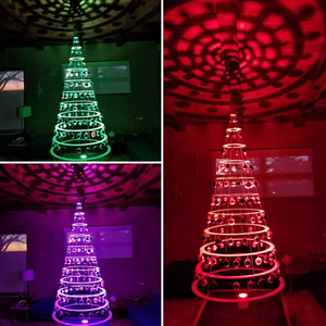 <span class=keywords><strong>Sapin</strong></span> <span class=keywords><strong>de</strong></span> Noël en spirale rotatif avec lumière LED, 2 m, <span class=keywords><strong>sapin</strong></span> <span class=keywords><strong>de</strong></span> Noël moderne en métal avec étoile sur le dessus pour la décoration <span class=keywords><strong>de</strong></span> la maison, des fêtes et des fenêtres - Product Image 6