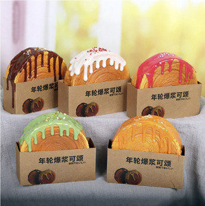 Realistic Annual <b>Ring</b> Croissant Squishy Slow Rising Scented PU Bread Toy Icing Drip Hand Squeeze Fidget Toy for Kids Adults - Product Image 5