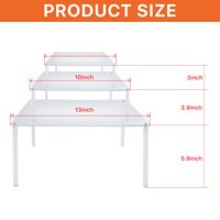 Supports à gâteaux en acrylique réutilisables, personnalisables en usine, 3 pièces, écologiques, durables, design moderne pour anniversaire, Saint-Valentin, bébé