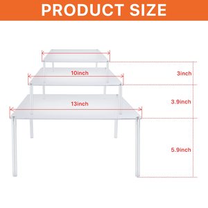 Supports à gâteaux en acrylique réutilisables, personnalisables en usine, 3 pièces, écologiques, durables, design moderne pour anniversaire, Saint-Valentin, bébé - Product Image 2