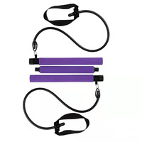 Nouvelle conception BEONE, barre de Pilates multifonctionnelle réglable en acier inoxydable à 3 sections, kit d'accessoires pour bâton d'exercice Yogini