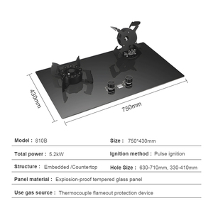 Appareils de conception moderne <span class=keywords><strong>cuisinière</strong></span> à gaz électrique à 2 brûleurs avec batterie - Product Image 5