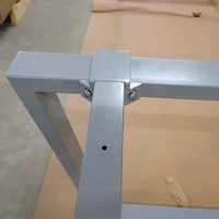 BERSON-Mesa de lectura para ordenador de oficina, mesa de acero económica, pata de un lado con marco de armario