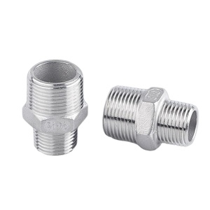 Nam chủ đề thép không gỉ núm vú 1 inch lục giác thẳng bên trong khớp áp lực cao đúc chính xác núm vú lục giác - Product Image 5