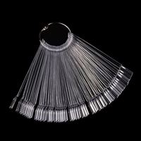 50pcs en plastique c courbe cercueil affichage ongles conseils couverture complète longue stiletto ongles conseils transparent acrylique faux clair ongles conseils