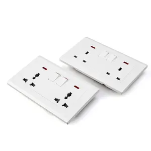 Interruptor de pared K1.22 SASO CE, panel grande, 1 Banda, enchufe británico para venta al por mayor